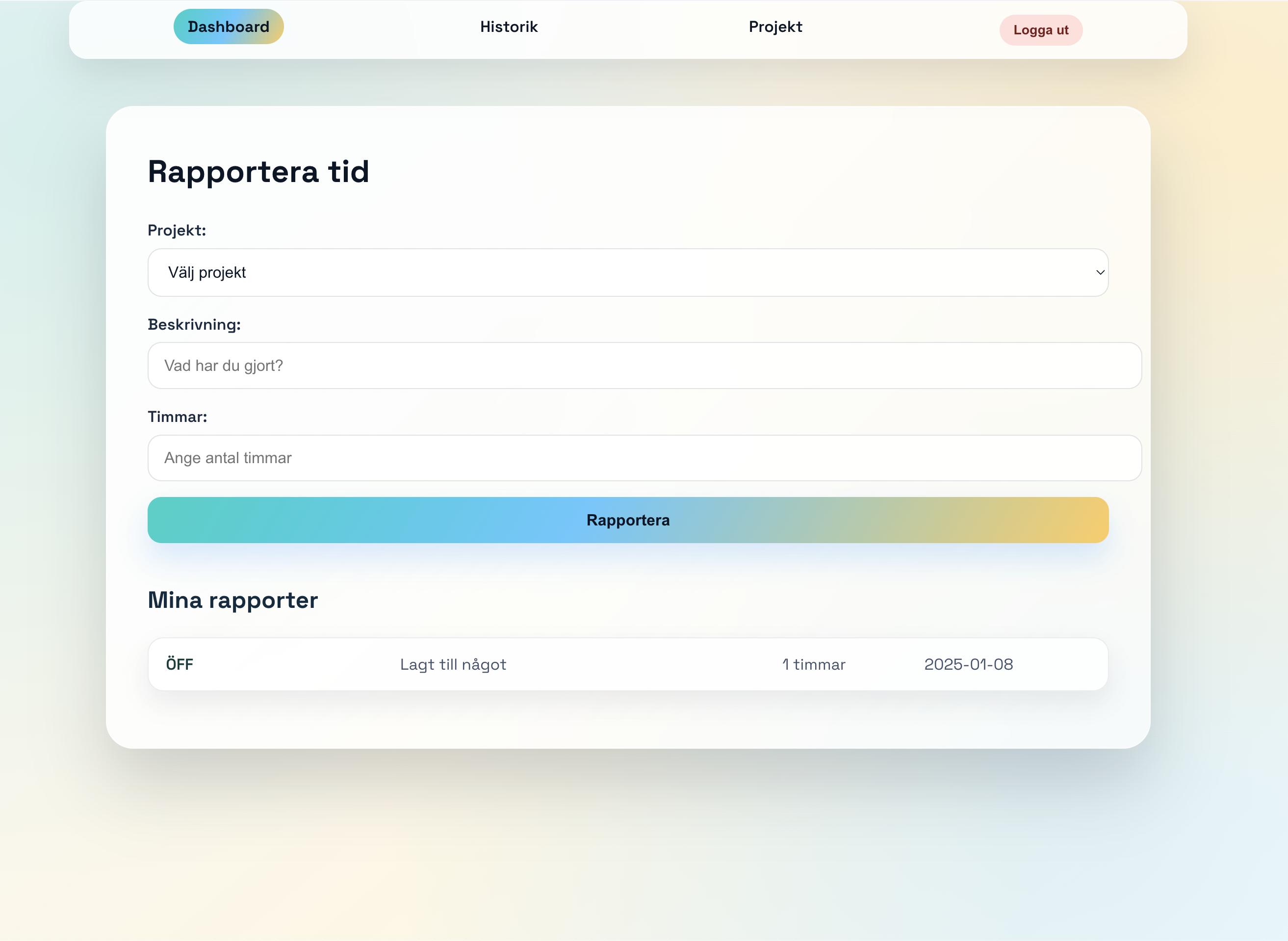 Tidx tidsrapporteringssystem